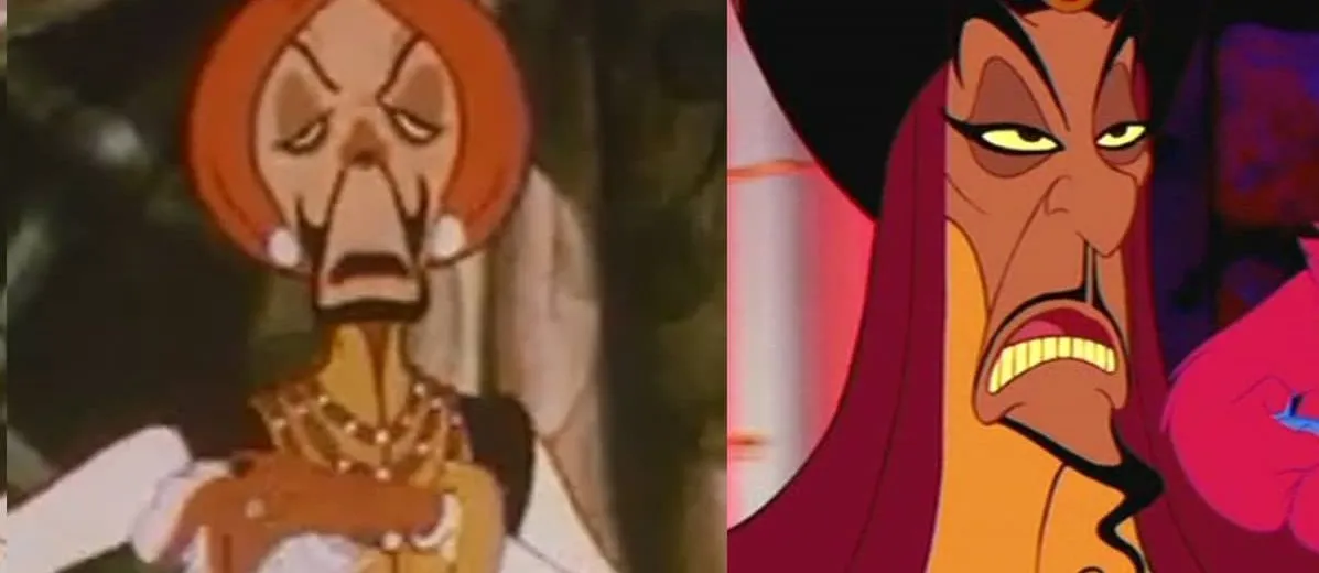 Jafar in La Rosa di Bagdad VS Jafar in Disney's Aladdin ©