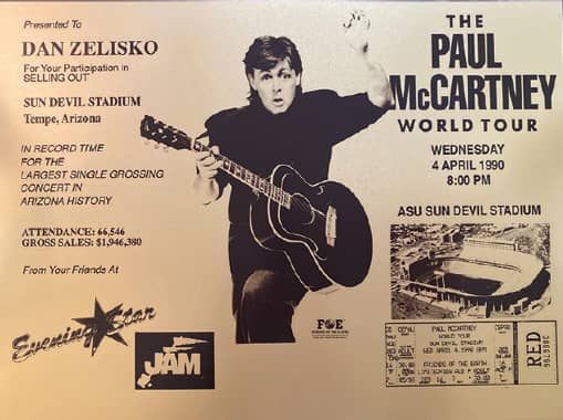 Paul McCartney 1990 World Tour flyer
